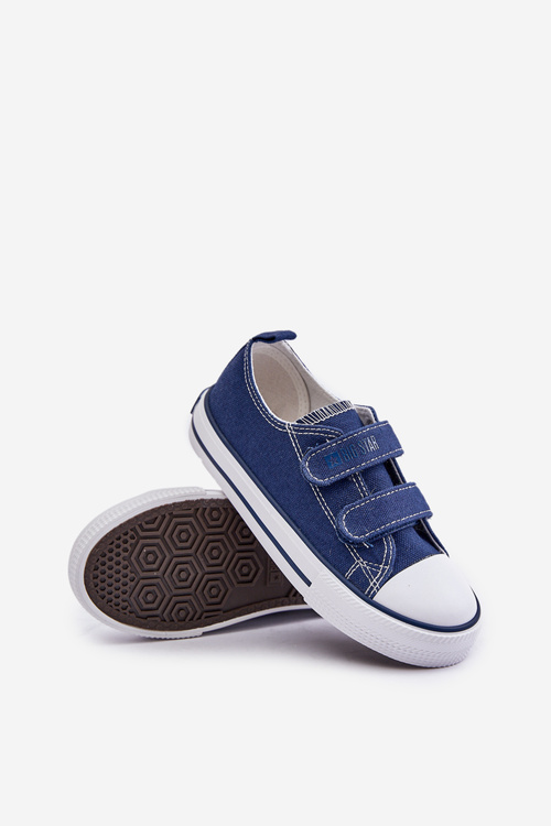 Detské Tenisky Na Suchý Zips Big Star OO374010 Tmavo Modré