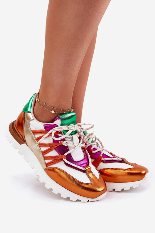 Kožené Polobotky Tenisky Dámské Artiker 56C1737 Multicolor