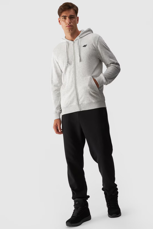 Pánska Mikina Na Zips S Kapucňou Šedá 4FWMM00TSWSM1466-27M