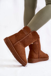 Dámske vysoké snehové topánky Big Star KK274616 Brown