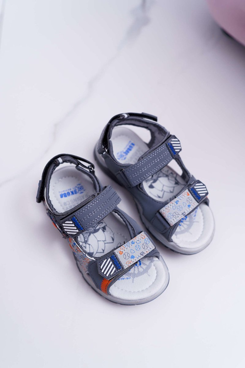 Dětská Mládež Chlapecká Sandály Suchý Zip Šedé Reksio