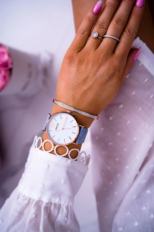 Dámské Hodinky Ernest Modré Claire