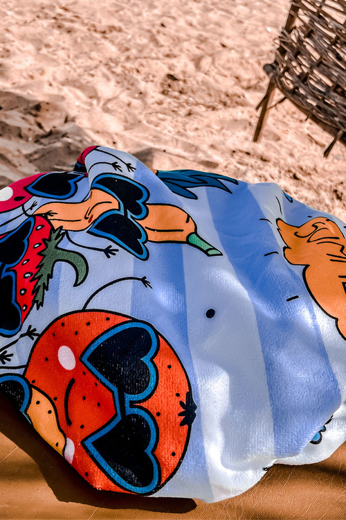 Batoh Bag Towel 3v1 Bílé a modré pruhy