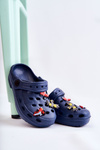 Dětské modré pěnové pantofle Crocs námořnická modrá Sailor