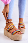 Dámske flip -flops na platforme Multicolor Lazare