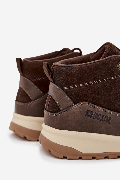 Semišové Pánské Trekingové Boty Big Star SS174263 Hnědé
