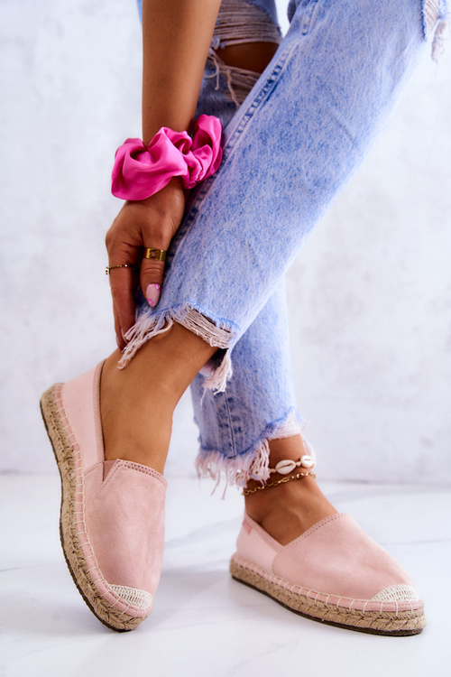 Dámska klasická espadrilles veľká hviezda JJ274955 Pink