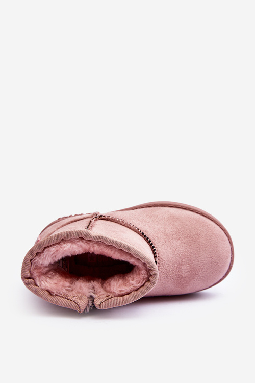 Dívčí Sněhové Teple Boty S Kožešinou S Ušima Růžový Betty