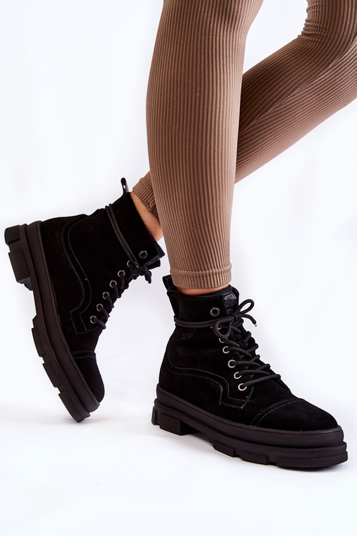 Suve izolované topánky Big Star KK274525 Čierne topánky