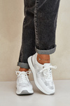 Kožené Sportovní Boty Dámské Sneakers S.Barski LR51-551 Bílé