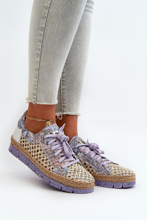 Dámské kožené polobotky Maciejka 05897-05 Fialové