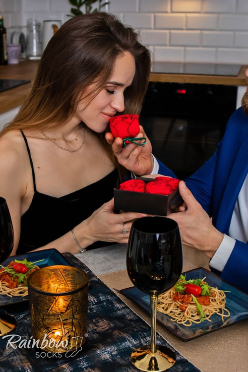 Duhové Ponožky Věčné růže 2 Párů