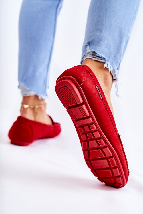 Dámské semišové mokasíny Červené Millare