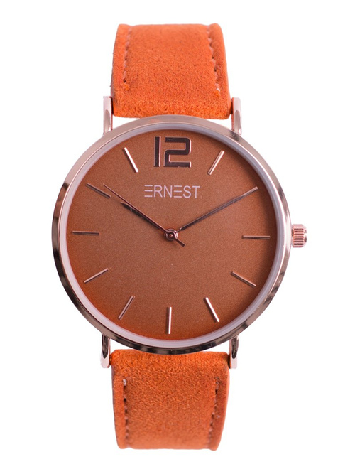 Dámské Hodinky Ernest Manon Suede Orange