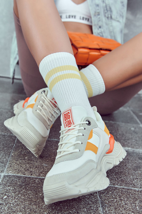 Dámská sportovní obuv Big Star JJ274A411 Bílý-béžový