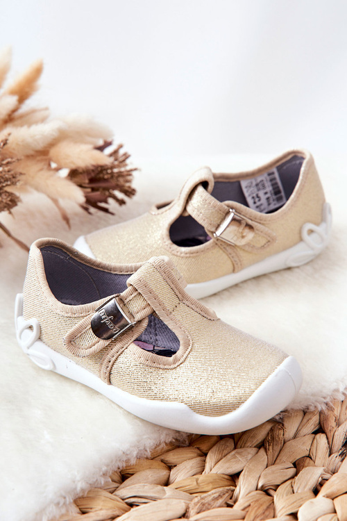 Žabky Baleríny Befado Lesklá 115X003 Zlaté