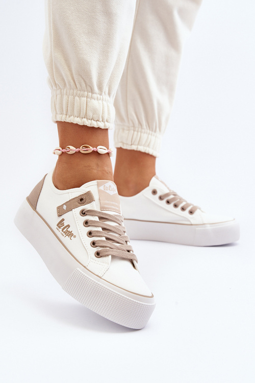 Dámske textilné tenisky Lee Cooper LCW-24-31-2198 Biele