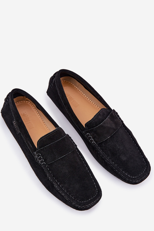 Semišové Pánské Mokasíny Big Star RR174049 Černé