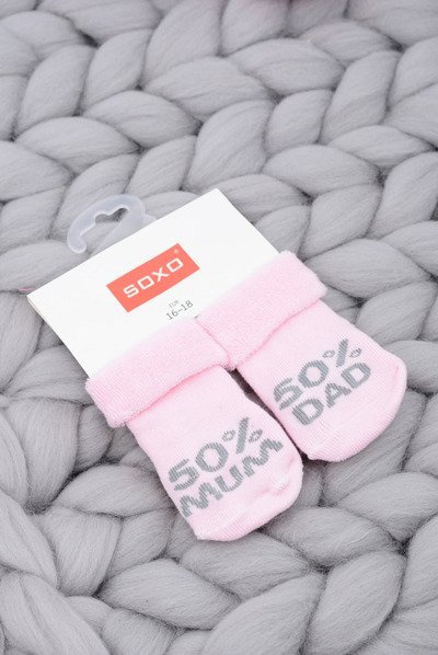 Soxo Baby Pink Socks 50% Mum Dad