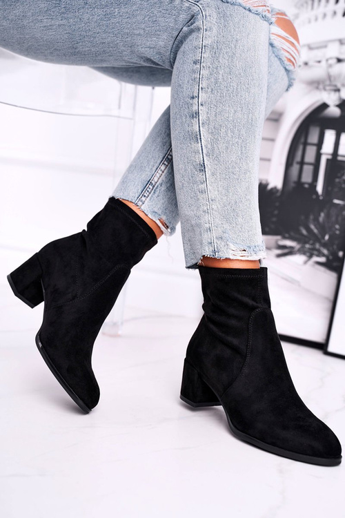 Dámské Kotníkové Boty Na Podpatku Sergio Leone Černé BT151