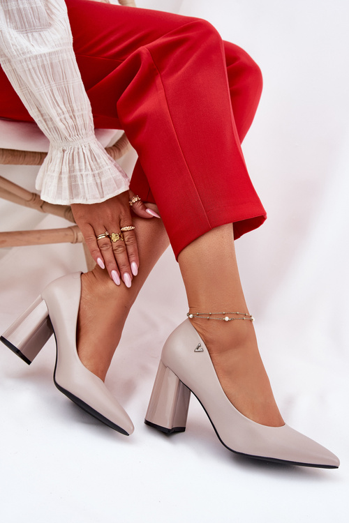 Elegantné Lodičky Na Podpätku Vinceza 62220 Šedé