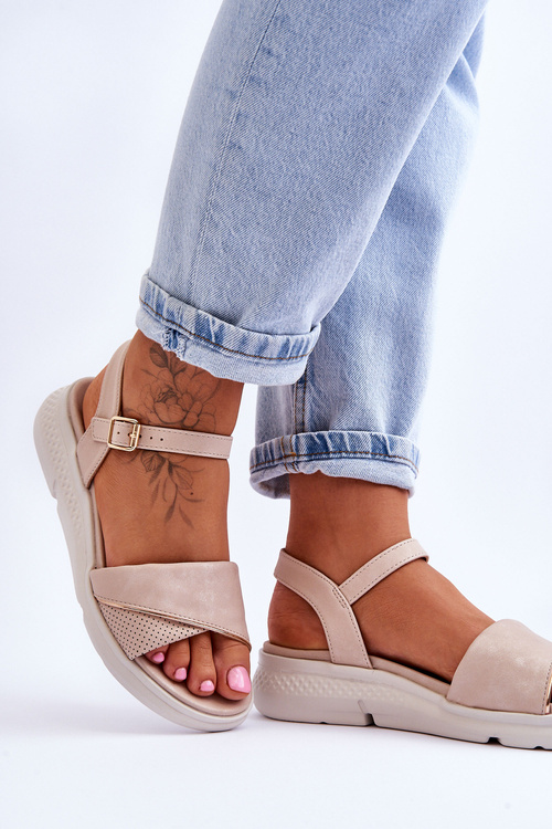 Dámske sandále na pohodlie na nahom Ingrid Wedge