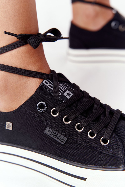 Dámske tenisky na platforme Big Star HH274056 čierna