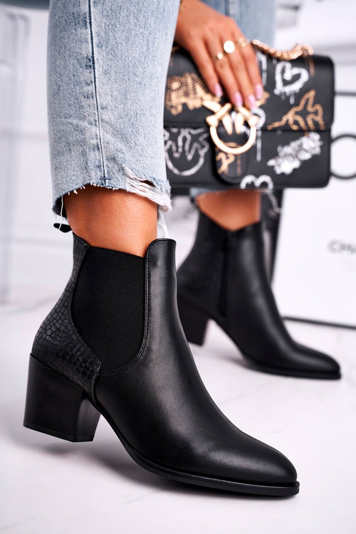 Dámske vysoké podpätky Sergio Leone Black BT613