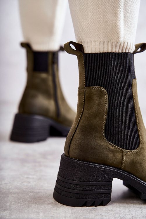 Dámske izolované zelené abellové vysoké podpätky