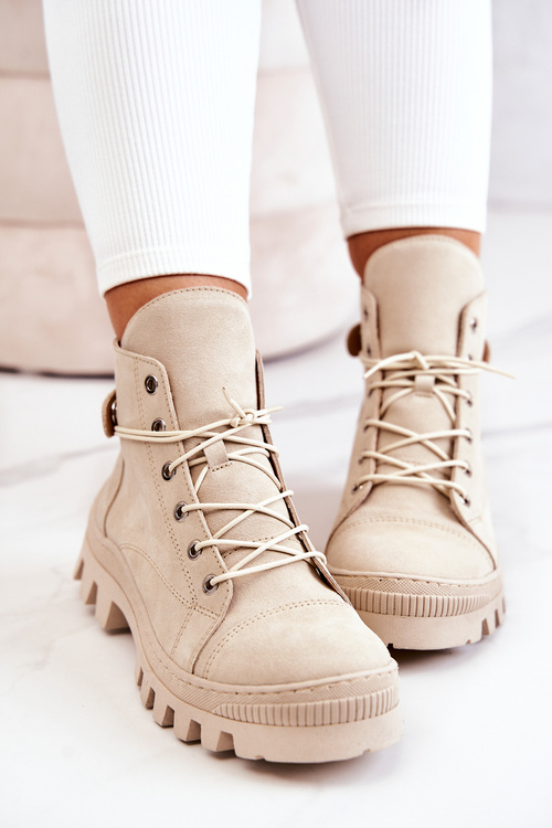 Topánky viazané béžové marsha