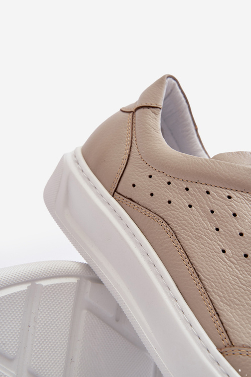 Pánske kožené športové topánky Zazoo 1544 béžová