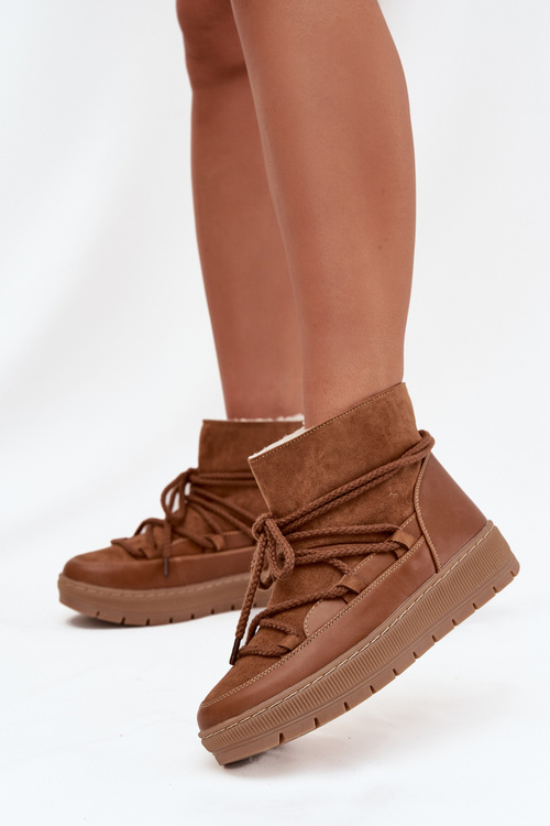 Dámske snehule s viazaním Camel Rebekah