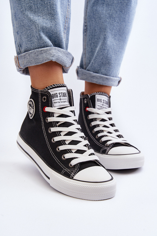 Dámské klasické vysoké tenisky Big Star T274027 Černé