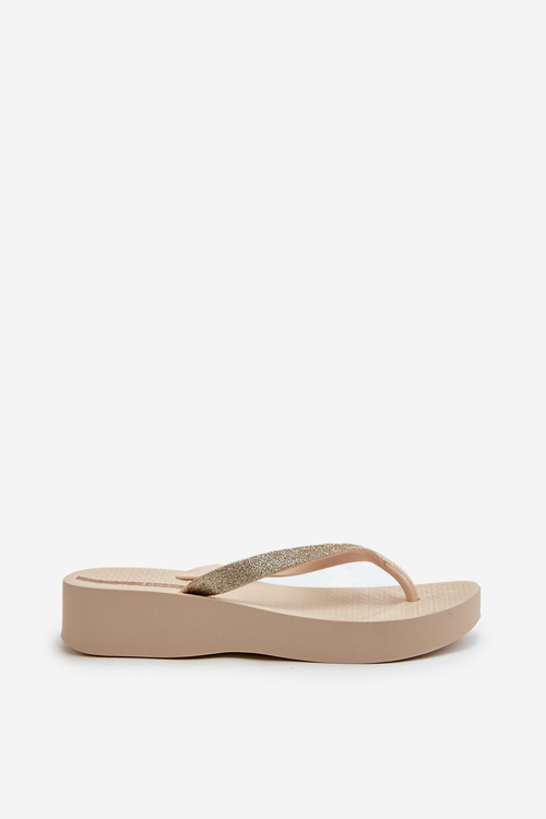 Dámské Sandály S Brokatovým Páskem 83386 Ipanema Mesh Chic Plat Fem Béžové