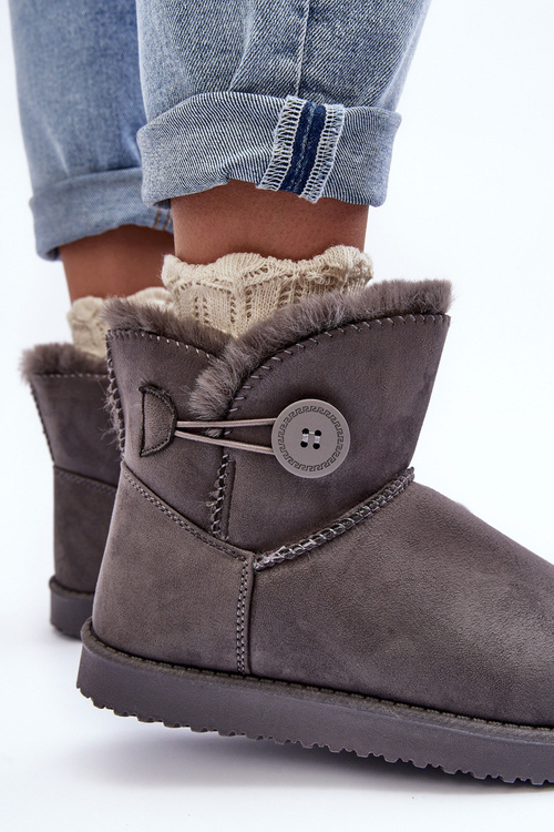 Ocieplené Dámské Sněžky Se Zdobením Šedá Siriol