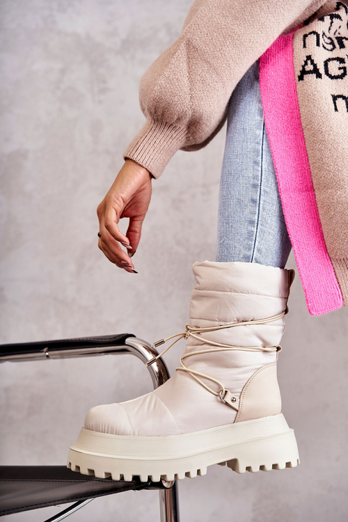 Dámské sněhule na platformě béžové Lilou