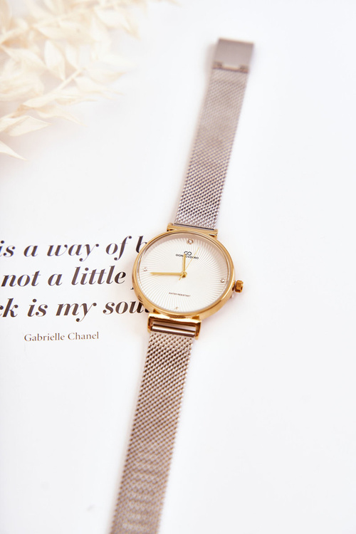 Dámské vodotěsné hodinky Giorgio & Dario se náramkem Zlate stříbrny