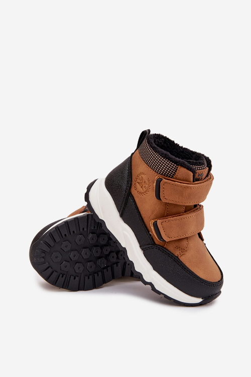 Izolované Detské Zimné Topánky Na suchý zips Camel Nolivine