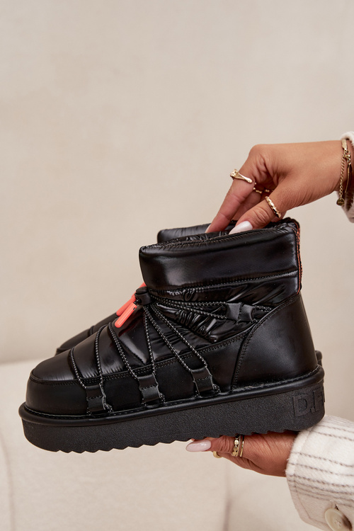 Dámske snehule na platforme DFranklin DFSH370020 Čierne