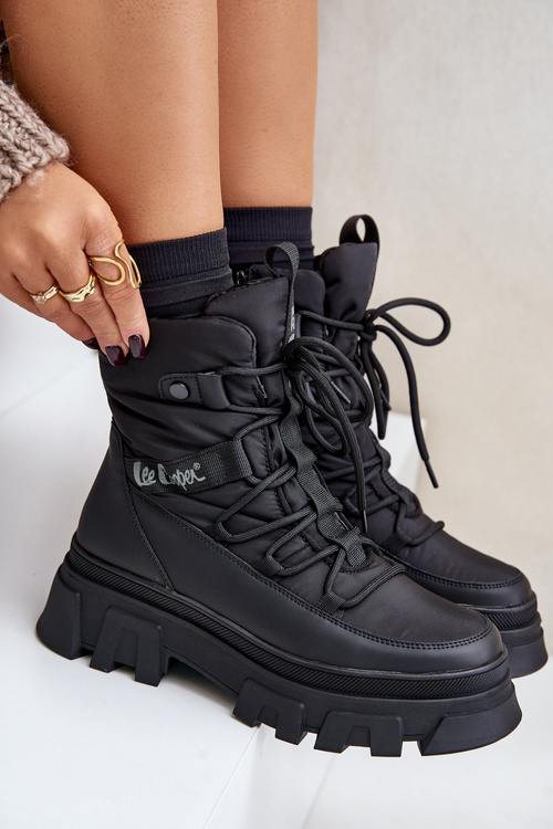 Dámske Snehule Na Zips Lee Cooper LCJ-24-47-3144 Čierne