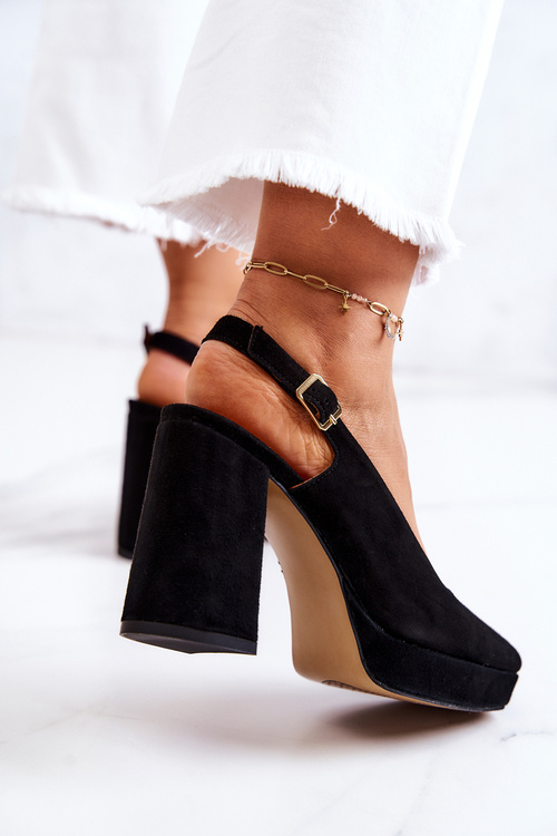 Maciejka Suede Pumps 05441-01 Čierne