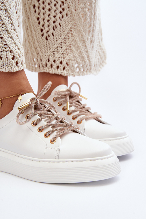 Kožená dámska športová obuv CheBello 4362 biela