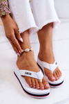 Ženské flip -flops flip -flops on kliny veľká hviezda jj274a333 biela