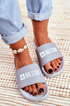Dámske papuče veľká hviezda Gray GG274042