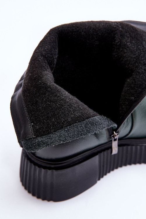 Zazoo 60369 Dámske Kožené Topánky Na Platforme Zelené