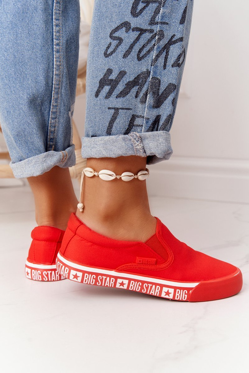 Dámské Tenisky Slip-on Big Star HH274010 červené