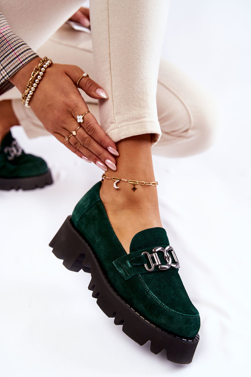 Semišové boty se zdobením Laura Messi 2489 zelene