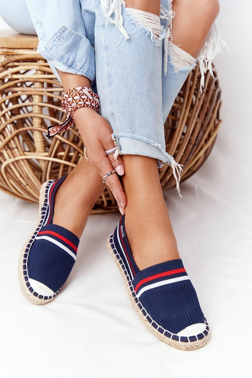 Espadrilles na pletenej podrážke veľkej hviezdy HH274483 Navy Blue
