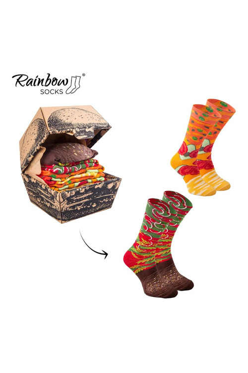 Ponožky Rainbow Socks Burger Vege 2 páry