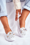 Dámske kožené mokasíny Openwork LR71515 White Murrieta